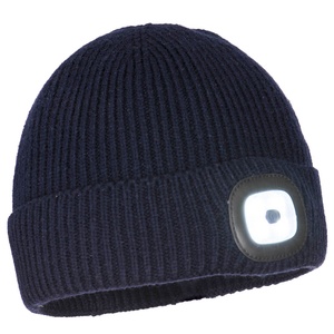 Mũ len công nhân có đèn LED - B033