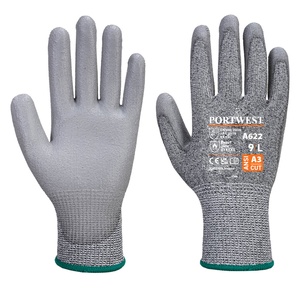 Găng tay Portwest chống cắt cấp độ 3 phủ PU - A622 - MR Cut PU Palm Glove