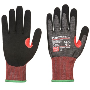 Găng tay  chống cắt 6 phủ lòng bàn tay nitrile - A672 - CS AHR13 Nitrile Cut Glove